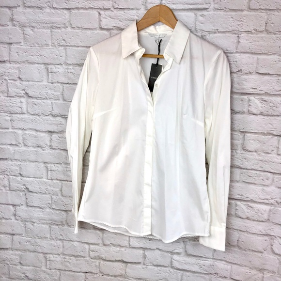 CASSIS Tops - NWT White CASSIS Blouse Size Medium